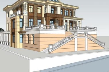 Sketchup别墅模型|独栋别墅,现代风格-BIM建筑网