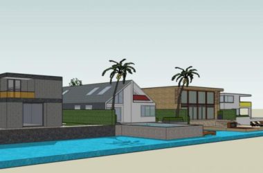 Sketchup别墅模型|联排别墅,现代风格-BIM建筑网