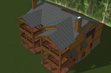Sketchup别墅模型|双拼别墅,现代风格-BIM建筑网