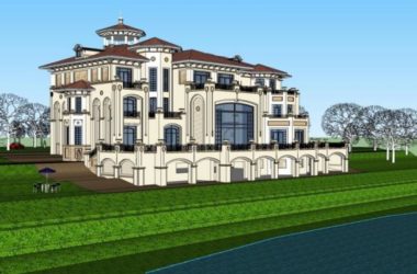 Sketchup别墅模型|独栋别墅,现代风格-BIM建筑网