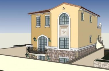Sketchup别墅模型|独栋别墅,现代风格-BIM建筑网
