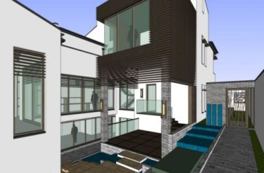 Sketchup别墅模型|叠拼别墅,现代中式风格-BIM建筑网