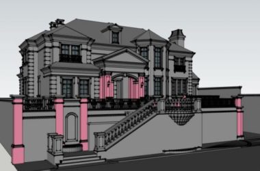 Sketchup别墅模型|独栋别墅,现代风格-BIM建筑网