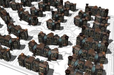 Sketchup别墅模型|别墅群,西班牙风格-BIM建筑网