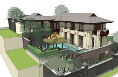 Sketchup别墅模型|独栋别墅,现代风格-BIM建筑网