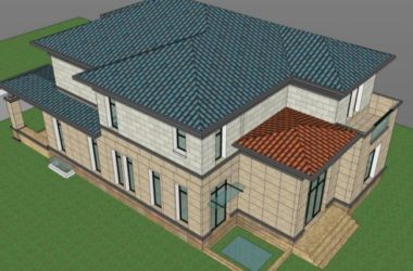 Sketchup别墅模型|独栋别墅,欧式风格-BIM建筑网