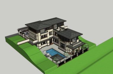 Sketchup别墅模型|叠拼别墅,现代风格-BIM建筑网