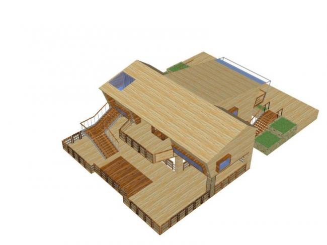 Sketchup别墅模型|独栋别墅,现代风格 Sketchup别墅模型|独栋别墅,现代风格