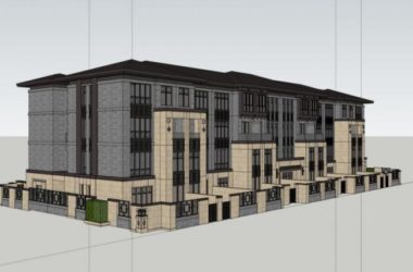 Sketchup别墅模型|联排别墅,现代中式风格-BIM建筑网
