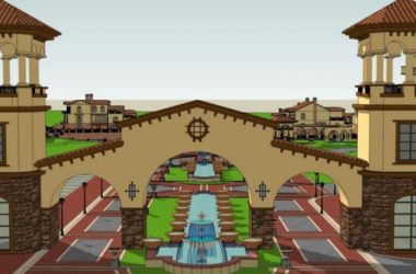 Sketchup别墅模型|别墅群,西班牙风格-BIM建筑网