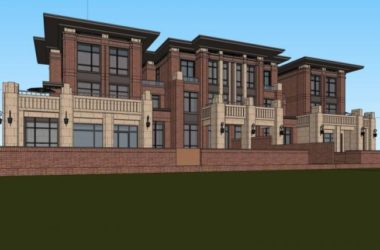 Sketchup别墅模型|联排别墅,现代风格-BIM建筑网