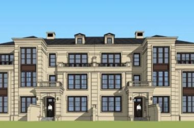 Sketchup别墅模型|双拼别墅,现代风格-BIM建筑网
