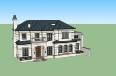 Sketchup别墅模型|独栋别墅,现代风格-BIM建筑网