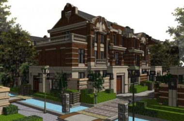 Sketchup别墅模型|联排别墅,欧式风格-BIM建筑网