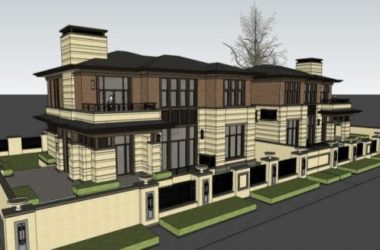 Sketchup别墅模型|双拼别墅,古典风格-BIM建筑网