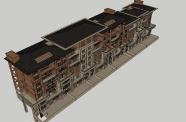 Sketchup别墅模型|联排别墅,欧式风格-BIM建筑网