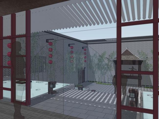 Sketchup别墅模型|庭院别墅,中式风格 Sketchup别墅模型|庭院别墅,中式风格