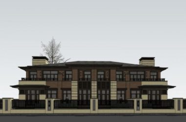 Sketchup别墅模型|双拼别墅,现代风格-BIM建筑网
