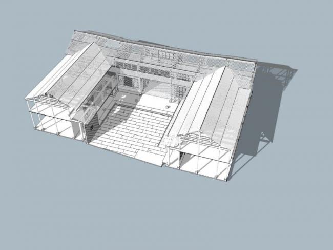 Sketchup别墅模型|独栋别墅,中式风格 Sketchup别墅模型|独栋别墅,中式风格