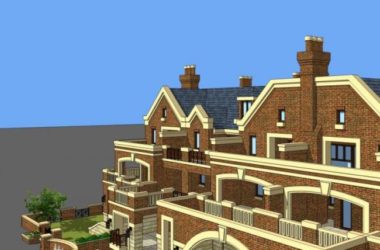 Sketchup别墅模型|联排别墅,欧式古典风格-BIM建筑网