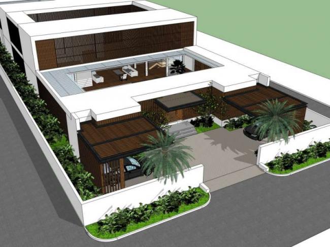 Sketchup别墅模型|独栋别墅,现代风格 Sketchup别墅模型|独栋别墅,现代风格