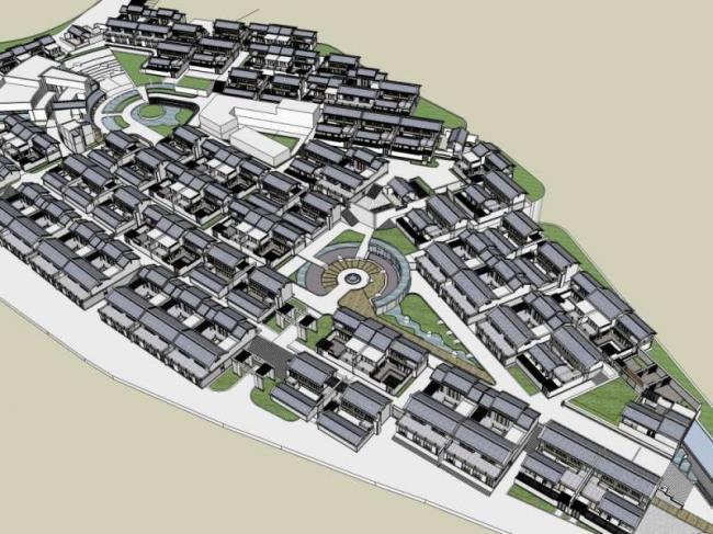 Sketchup别墅模型|别墅住宅群,中式风格 Sketchup别墅模型|别墅住宅群,中式风格