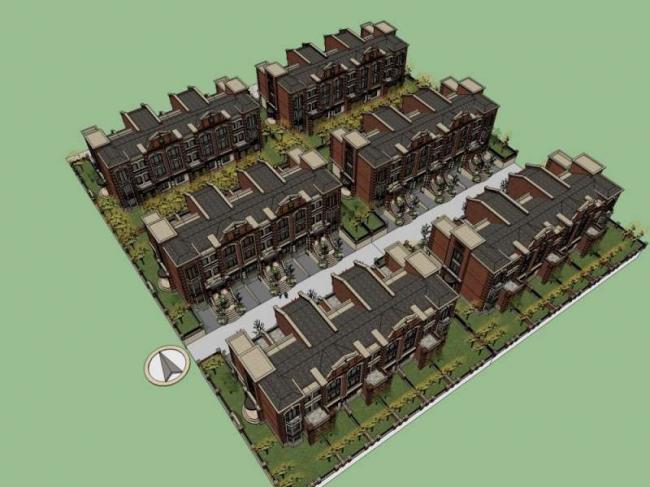 Sketchup别墅模型|别墅群,欧式风格 Sketchup别墅模型|别墅群,欧式风格