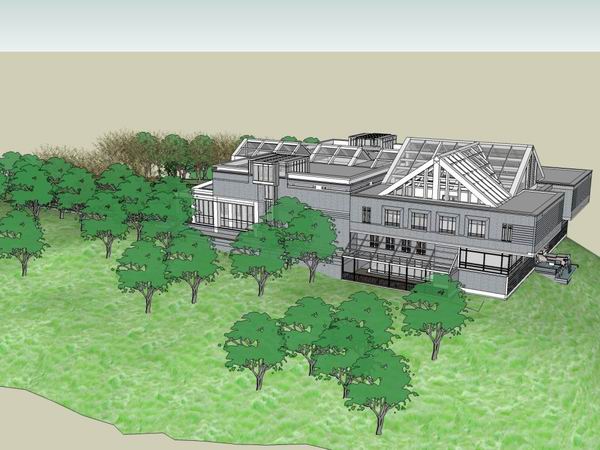 Sketchup别墅模型|山地独栋别墅,现代风格 Sketchup别墅模型|山地独栋别墅,现代风格