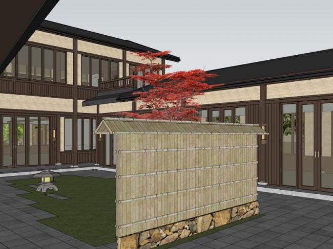 Sketchup别墅模型|别墅,现代中式风格 Sketchup别墅模型|别墅,现代中式风格