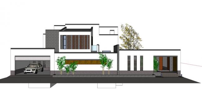 Sketchup别墅模型|独栋别墅,现代中式 Sketchup别墅模型|独栋别墅,现代中式