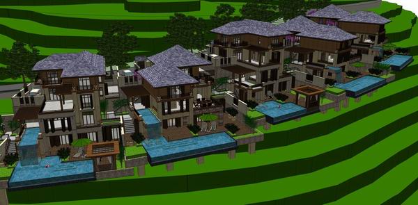Sketchup别墅模型|叠拼别墅,古典风格 Sketchup别墅模型|叠拼别墅,古典风格