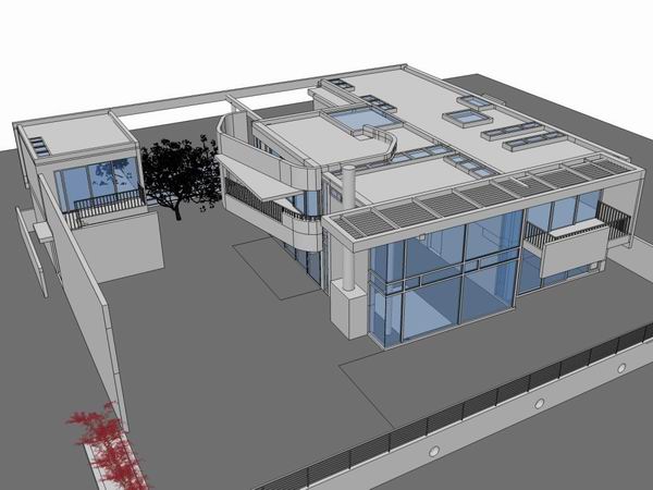 Sketchup别墅模型|独栋海滩别墅,现代风格 Sketchup别墅模型|独栋海滩别墅,现代风格