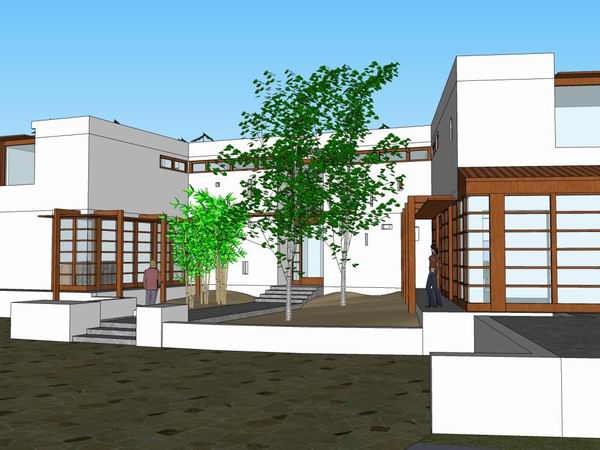 Sketchup别墅模型|独栋别墅,现代风格 Sketchup别墅模型|独栋别墅,现代风格