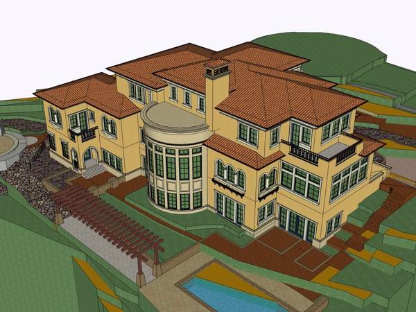 Sketchup别墅模型|独栋别墅,古典风格 Sketchup别墅模型|独栋别墅,古典风格
