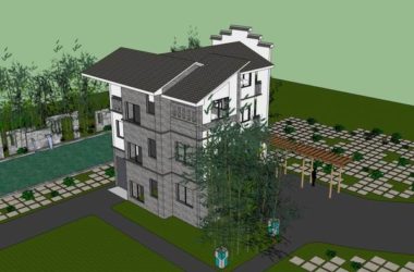 Sketchup别墅模型|农村别墅,古典风格,多层-BIM建筑网