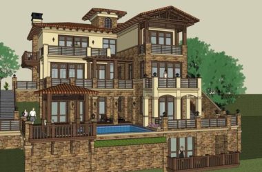 Sketchup别墅模型|独栋别墅,古典风格-BIM建筑网