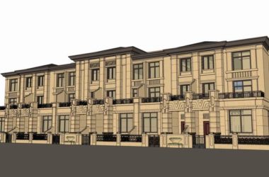 Sketchup别墅模型|联排别墅,古典风格-BIM建筑网