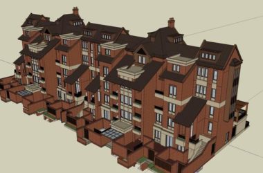 Sketchup别墅模型|联排别墅,古典风格-BIM建筑网