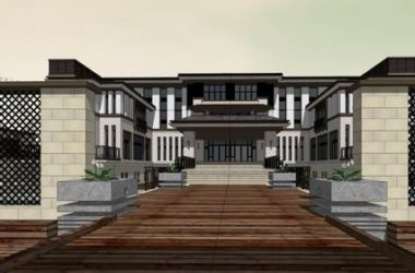 Sketchup别墅模型|独栋别墅,古典风格-BIM建筑网