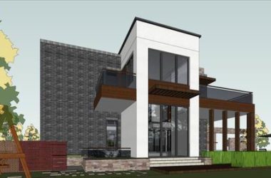 Sketchup别墅模型|独栋别墅,现代风格-BIM建筑网