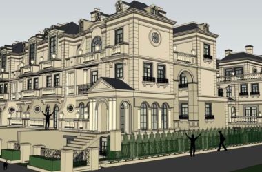 Sketchup别墅模型|联排别墅,古典风格-BIM建筑网