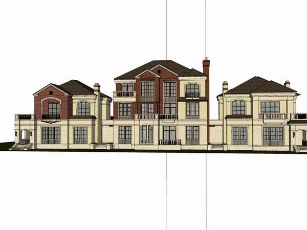 Sketchup别墅模型|别墅,古典风格 Sketchup别墅模型|别墅,古典风格