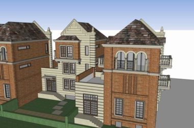Sketchup别墅模型|英式别墅住宅,古典风格-BIM建筑网