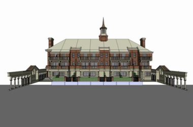 Sketchup别墅模型|联排别墅,英式古典风格-BIM建筑网
