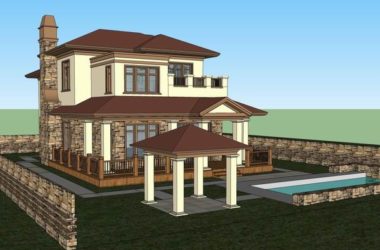Sketchup别墅模型|独栋别墅,古典风格-BIM建筑网