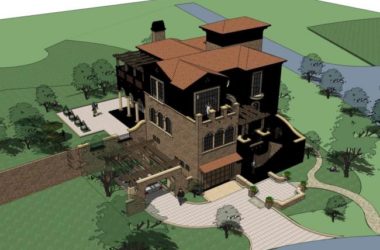 Sketchup别墅模型|独栋别墅,古典风格-BIM建筑网