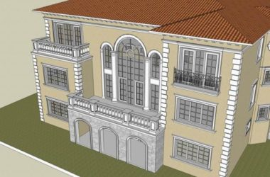 Sketchup别墅模型|独栋别墅,古典风格-BIM建筑网