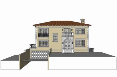 Sketchup别墅模型|独栋别墅,古典风格-BIM建筑网