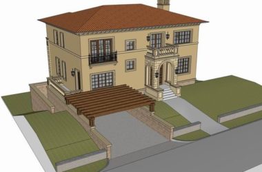 Sketchup别墅模型|独栋别墅,古典风格-BIM建筑网