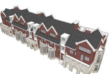 Sketchup别墅模型|联排别墅,古典风格-BIM建筑网